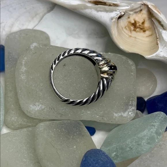 David Yurman Sapphire Cable Dome Ring - Picture 9 of 12